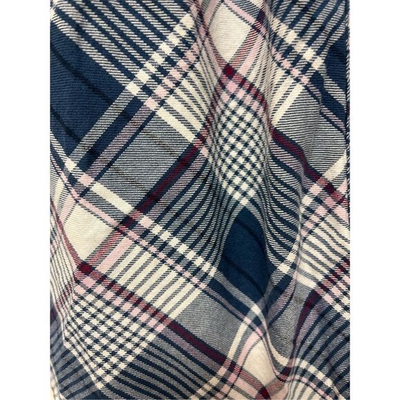 UNTUCKit Sarah Blue White Red Plaid Button Up Tunic Top sz 14 EUC - Picture 5 of 7